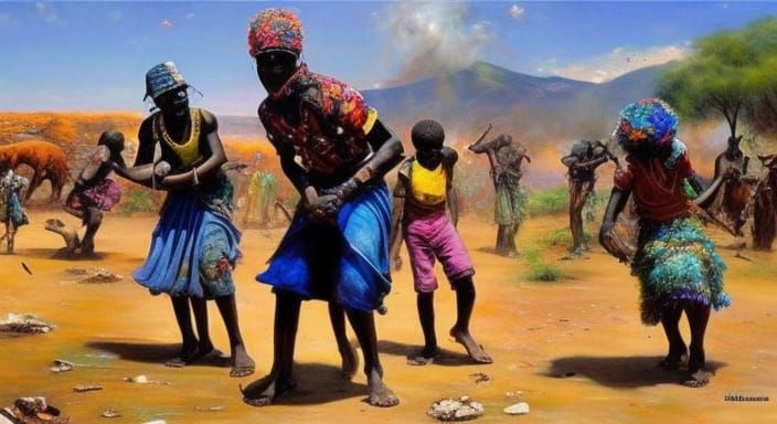 Cosmic Ubangi Stomp: Epic AI-Generated Masterpiece