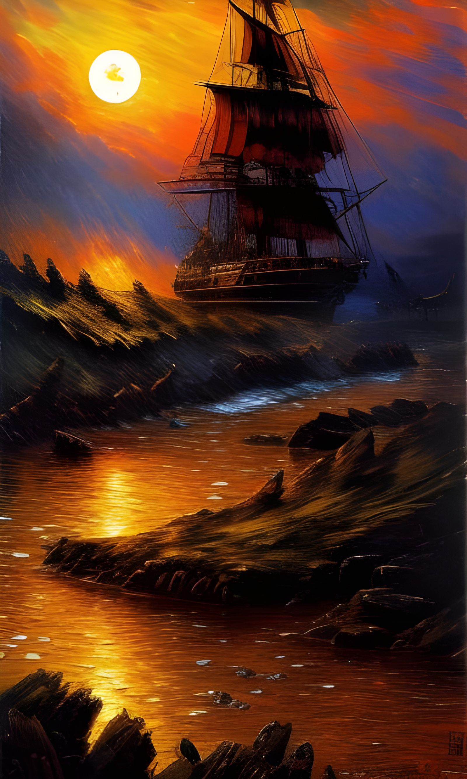 Steampunk Tyrannosaurus Rex in Detailed Impasto Style