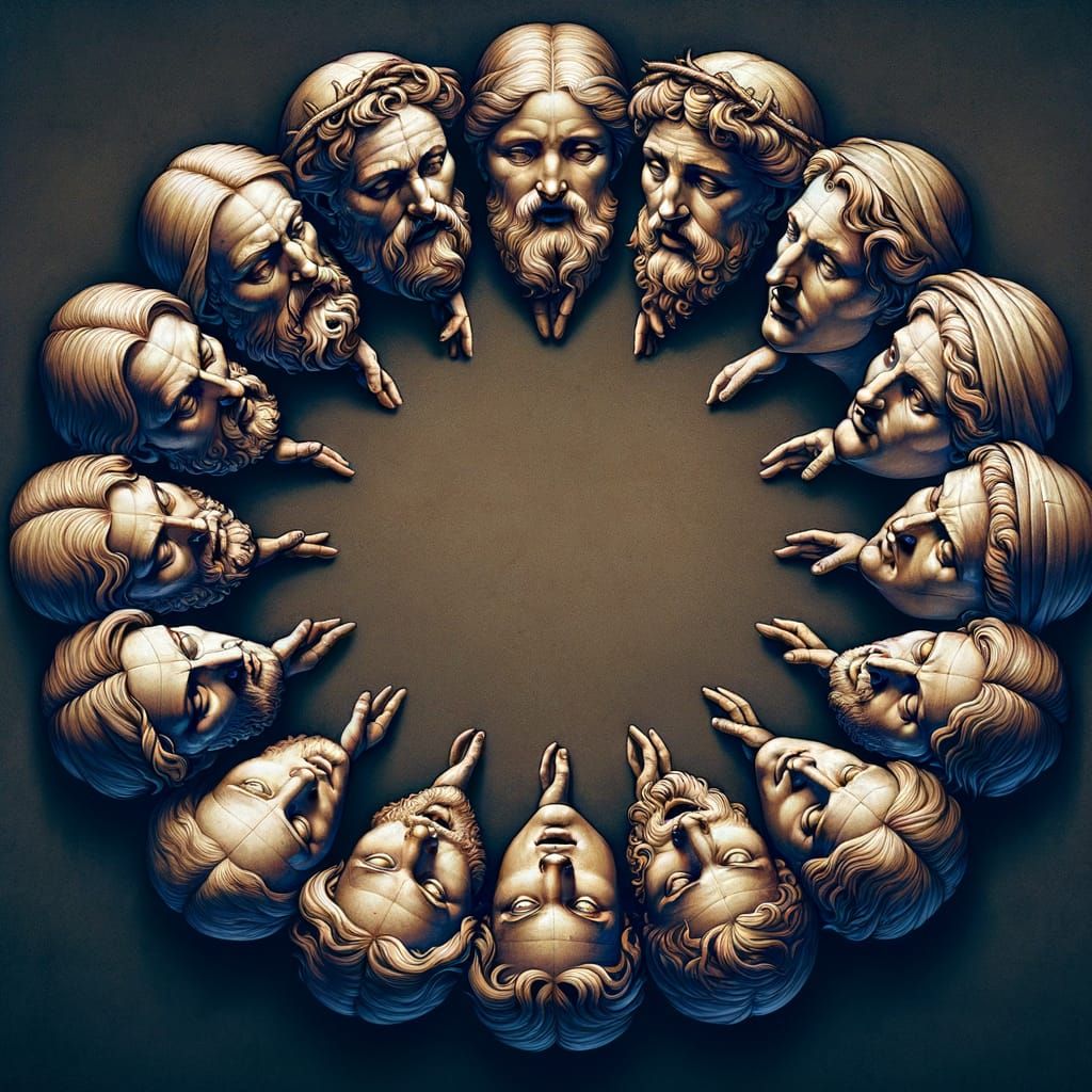 Renaissance Heads Ring for Sacred Space