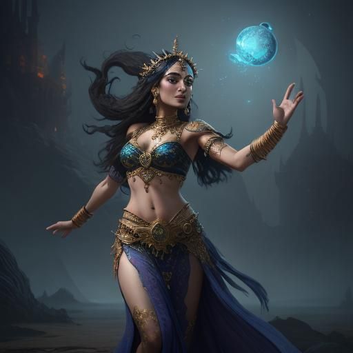 Detailed Belly Dancer Matte Painting in Unreal Engine