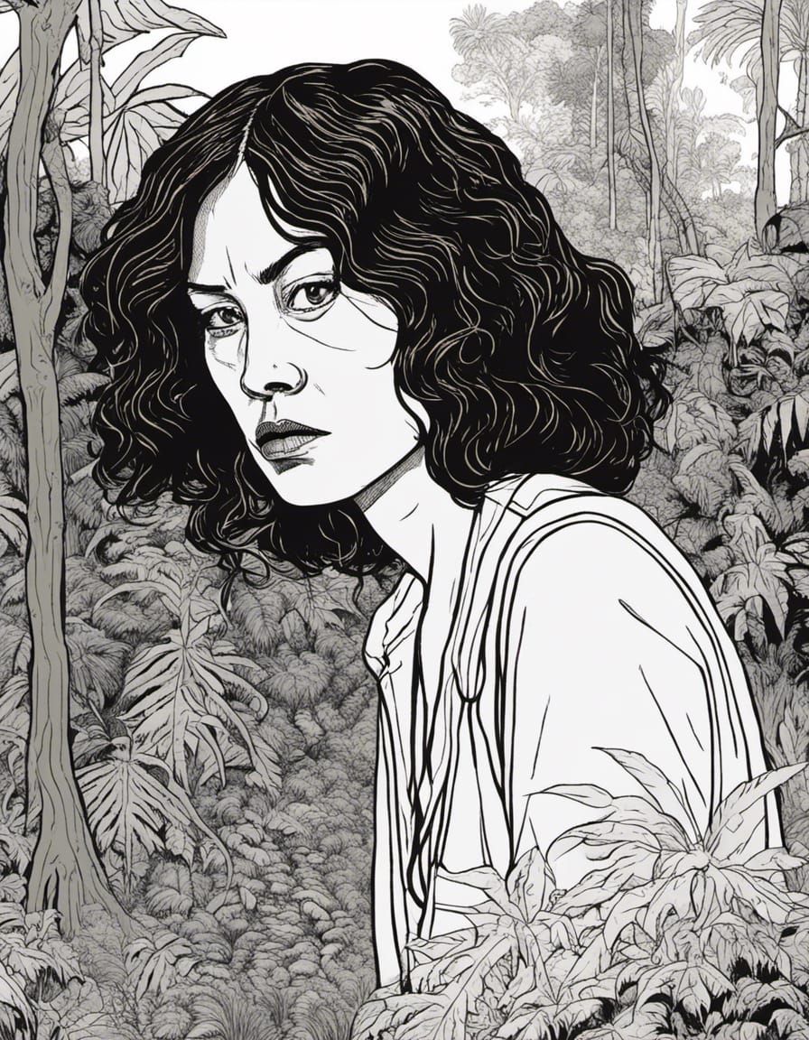 Jungle Explorer Portrait in Comic Art Style