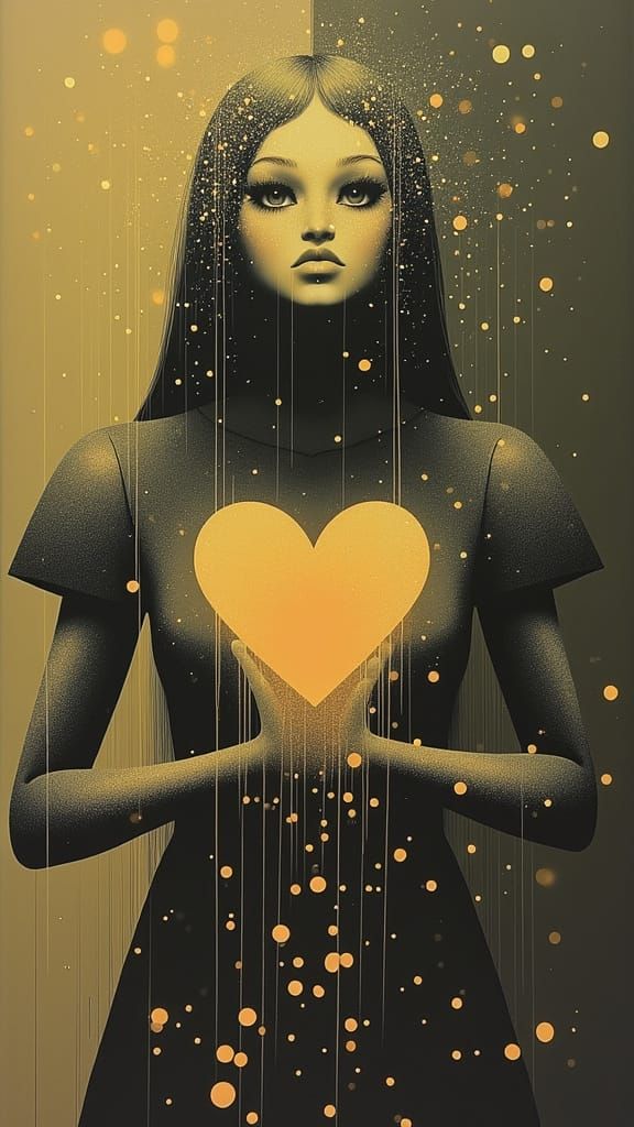 Epic Troll Warlord Ascends with Glowing Golden Heart