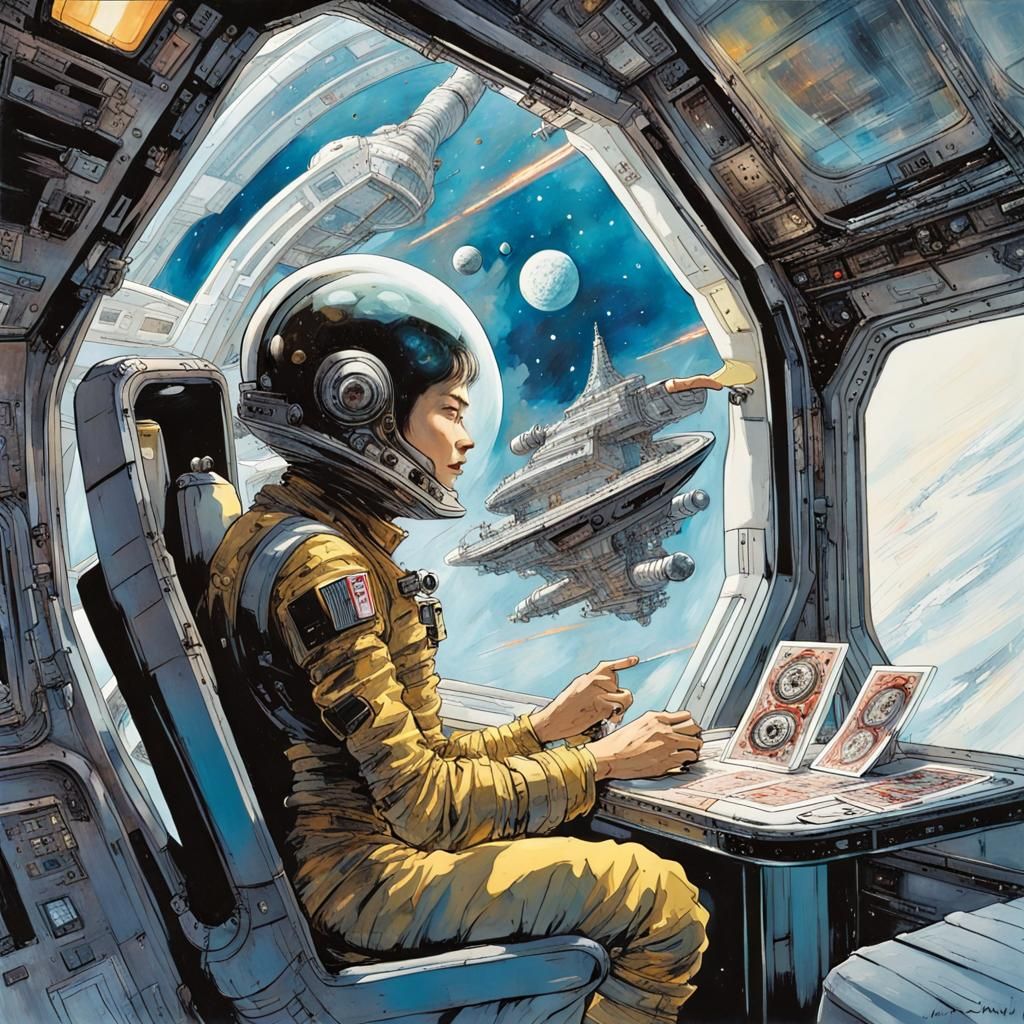 Whimsical Space Card Game in Vibrant Colors