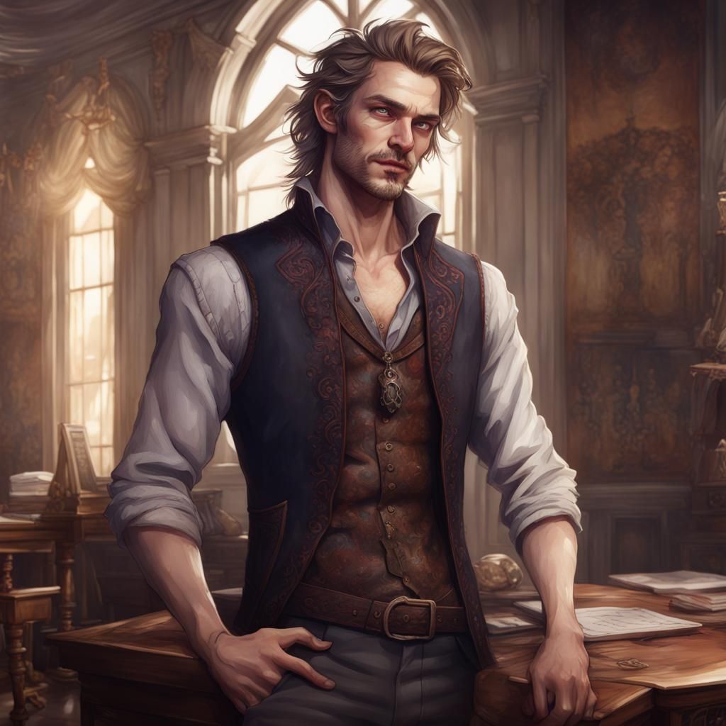 Vampire in Watercolor Fantasy Concept Art