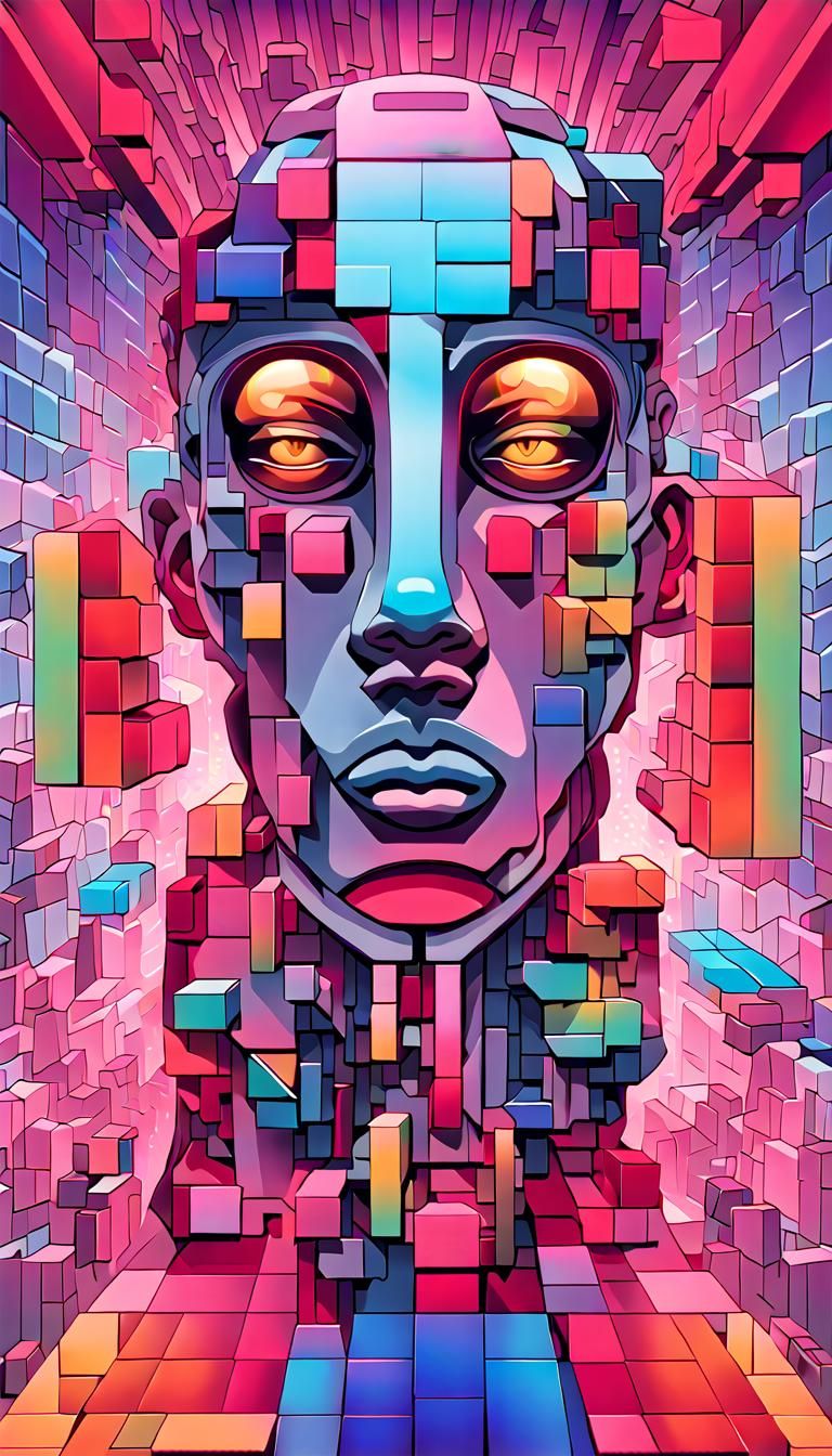 AI Program's Emotional States in 3D Digital Art