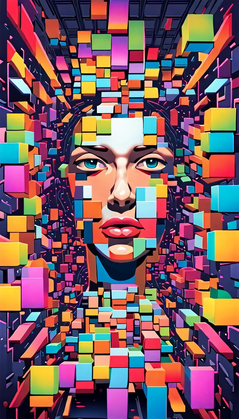 AI Emotions in Psychedelic 3D Art