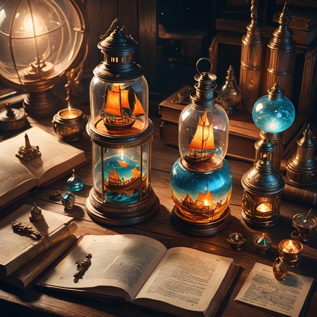 Celestial Ship in a Bottle: Matte Painting