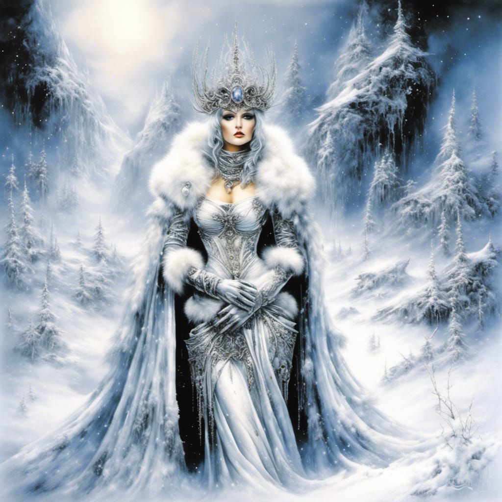 Glittery Snow Princess in Luis Royo Style