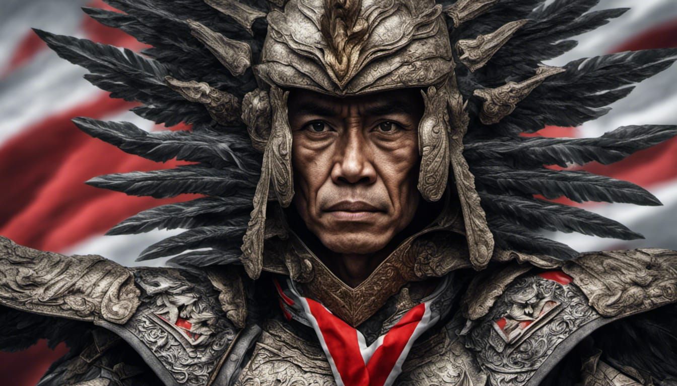 garuda costume in independence day indonesia