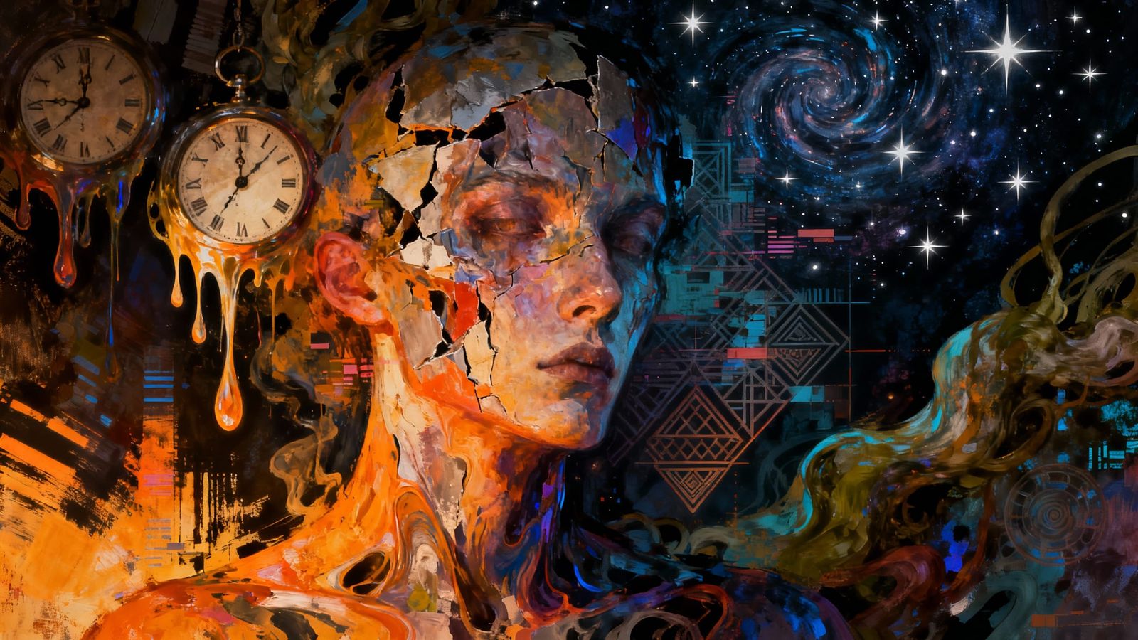 Surreal Abstract Portrait in a Dreamlike Style