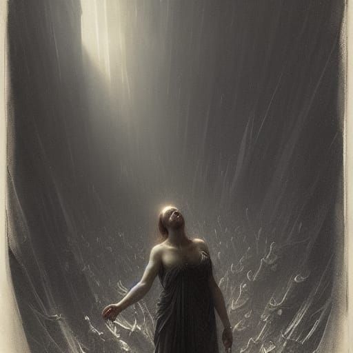 Horror Image of Fear in Gustave Doré Style