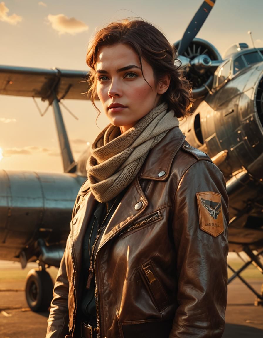 WW2 Air Transport Auxiliary Pilot Portrait