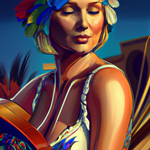Brazilian Samba Dancer, Hyperdetailed Digital Art