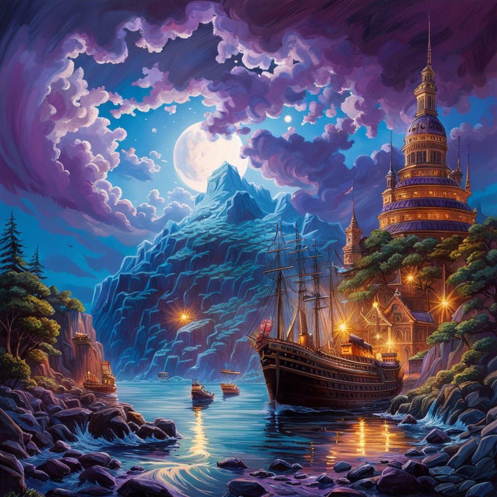 Ship of Fools in Epic Storm, Comic Book Art