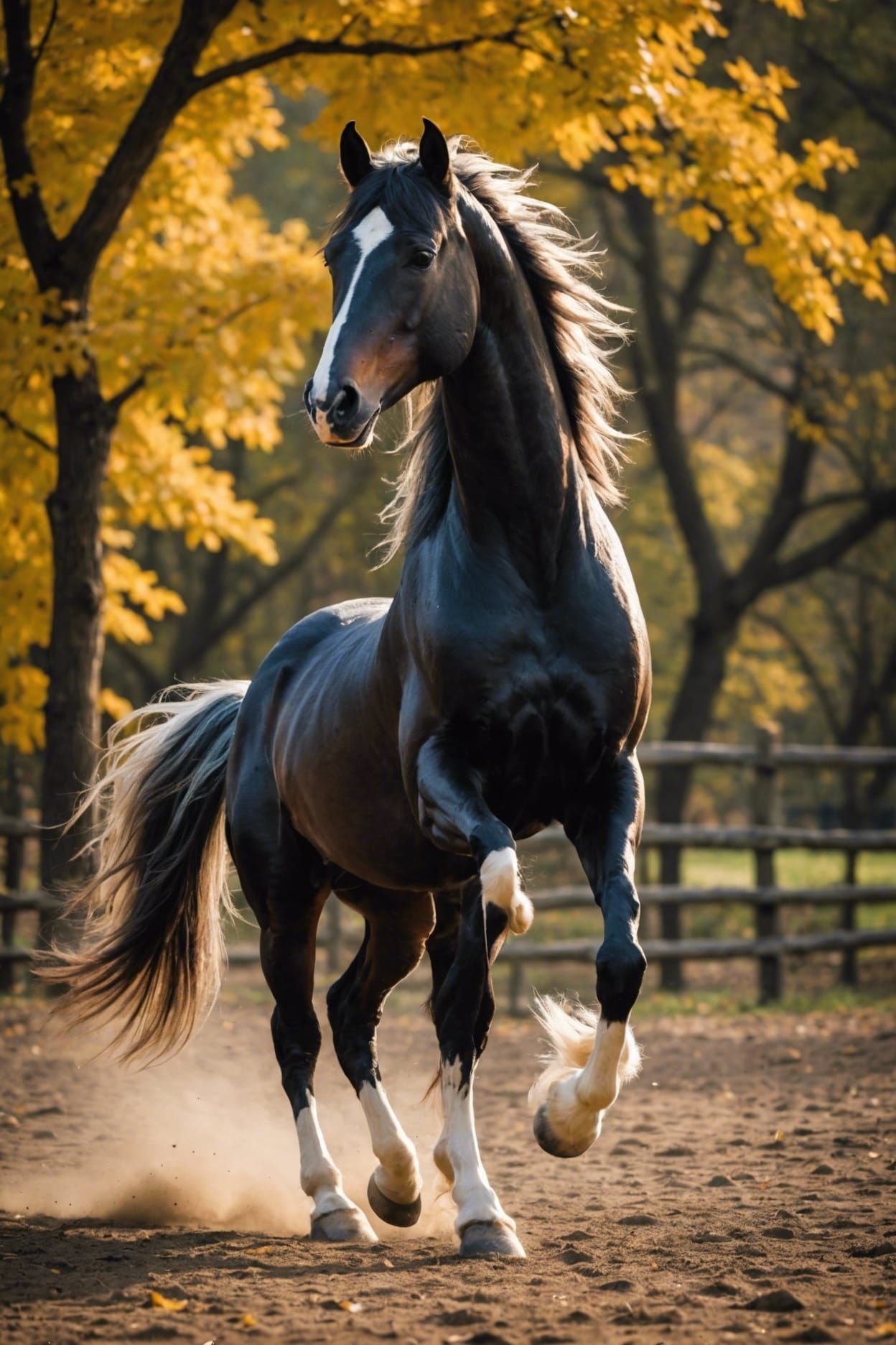 Prancing Stallion: A Study in Equine Grace