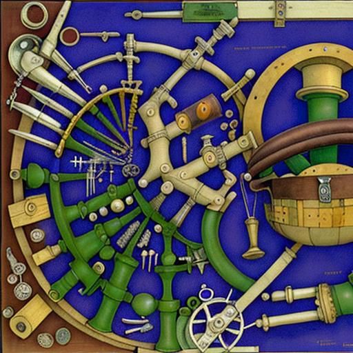 Comical Roman Plumbers Toolbox Contraption