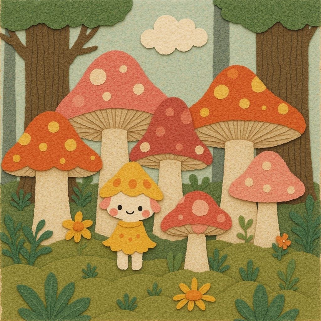 kawaii mushroom land
