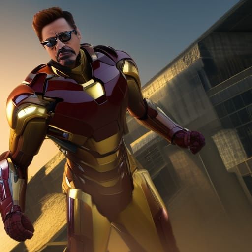 Hyperrealistic 3D Portrait of Robert Downey Jr