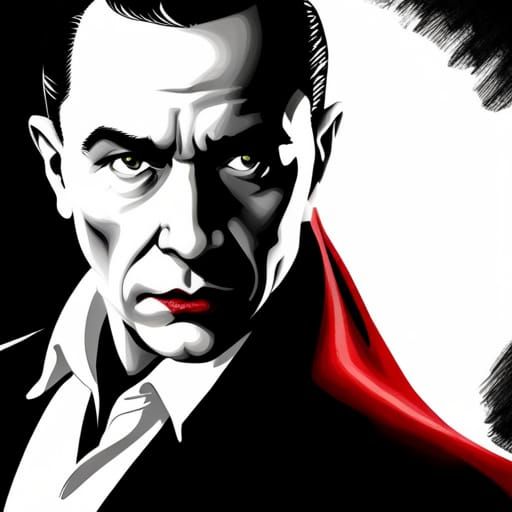 Bela Lugosi as Dracula: Hyperrealistic Portrait