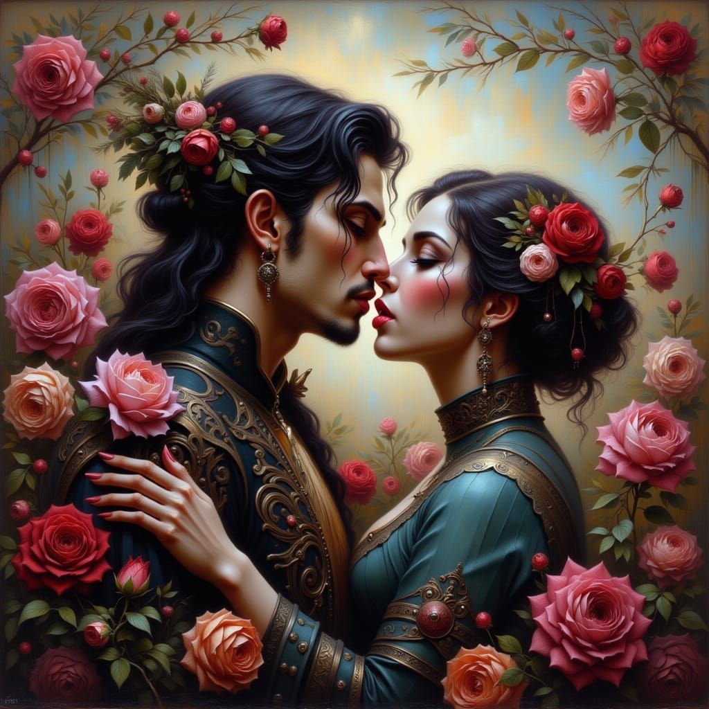 Romantic Goth Romance Painting