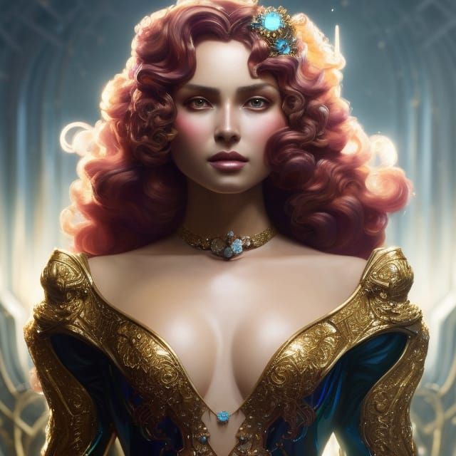 Queen Lucy Portrait with Iridescent Dress