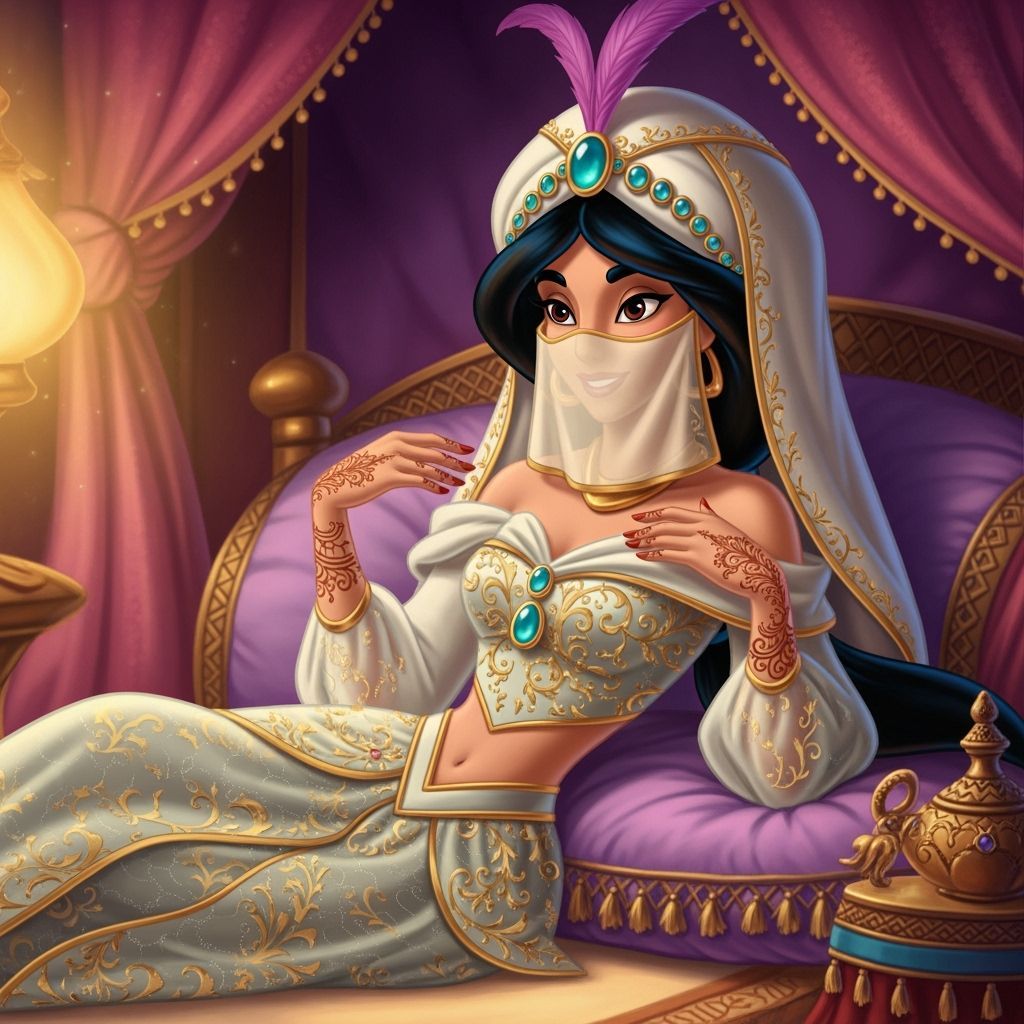 Arabian Bride Princess Jasmine in Jeweled Turban