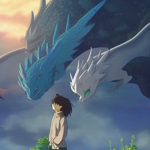 God Dragons Unite: Studio Ghibli Anime Visual