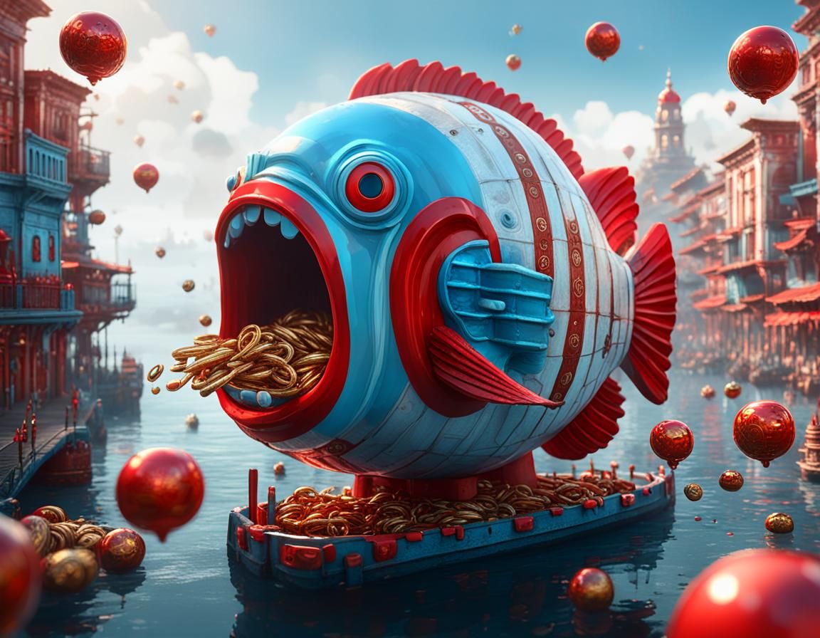 Fish with Rings: Detailed Matte Painting