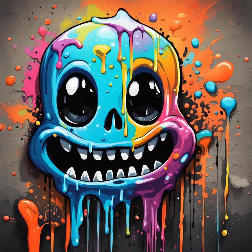 Spooky Cute Graffiti Art in Street Style