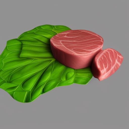 Meat Leaf: Pixar-Style 3D Digital Art