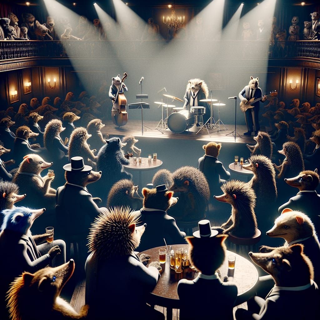 Hedgehog Jazz Band Animates Swanky Nightclub Scene