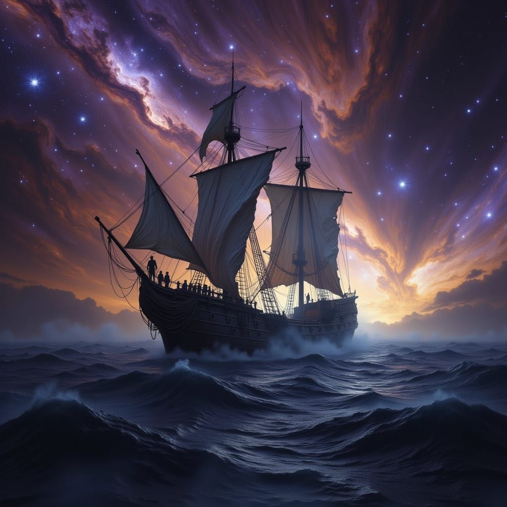 A Phantom Ship Seen Through the Night