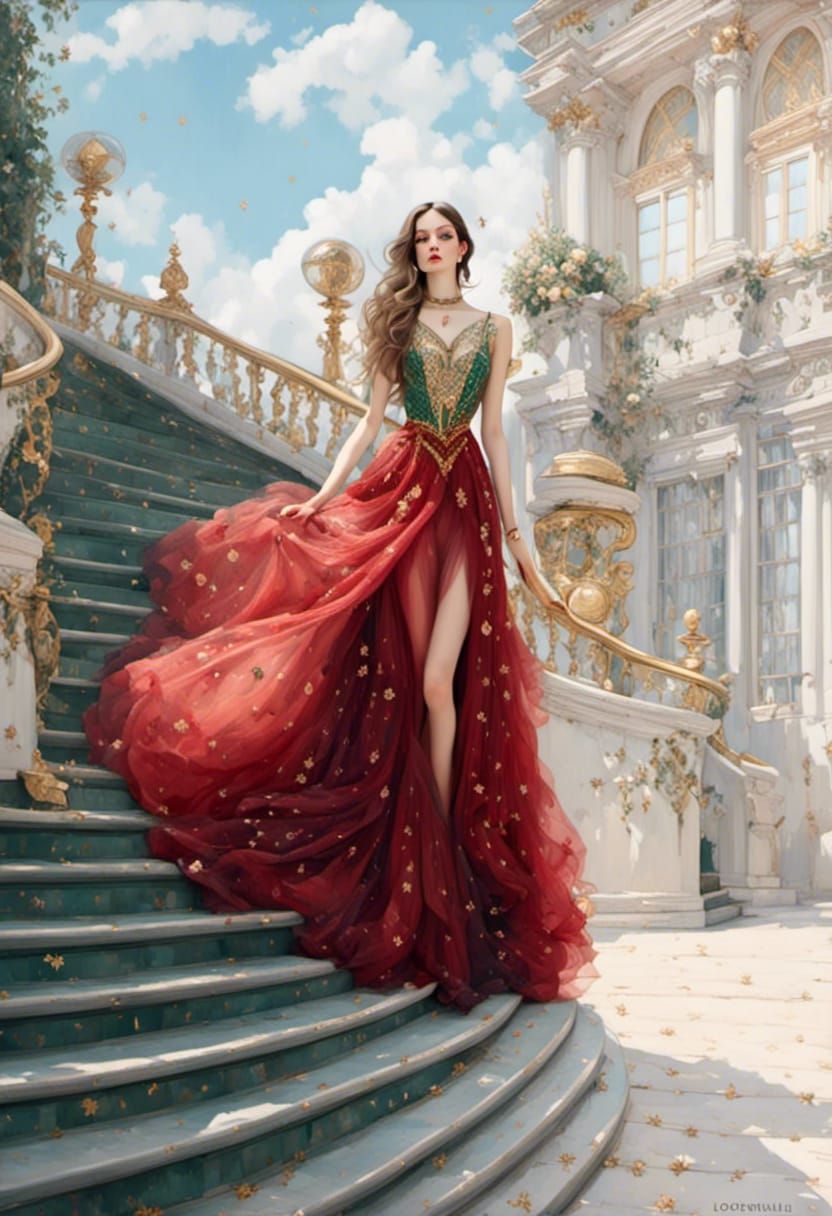 Goddess Rogue with Crystal Bodice: Digital Illustration