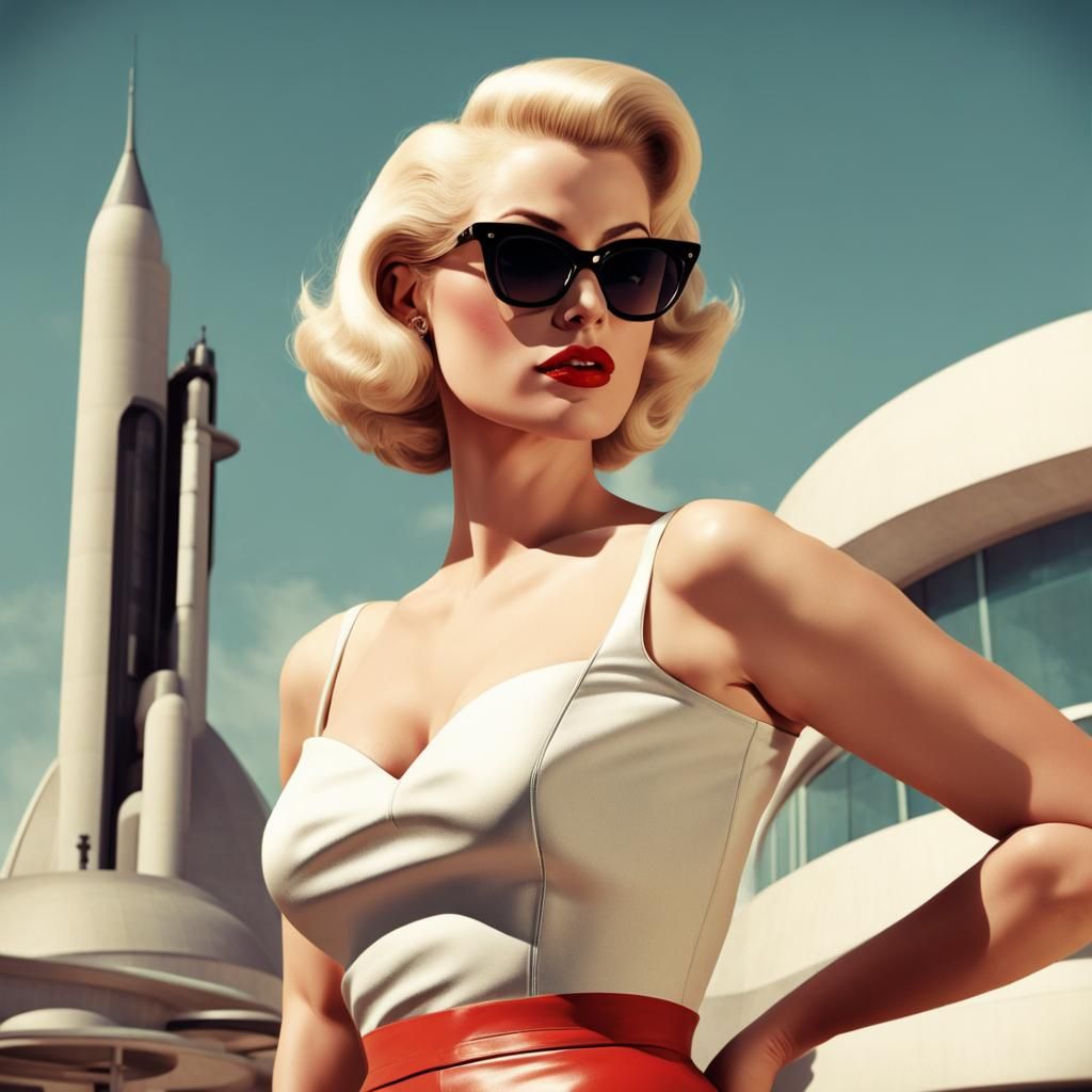 Futuristic Femme Fatale in Retro NYC