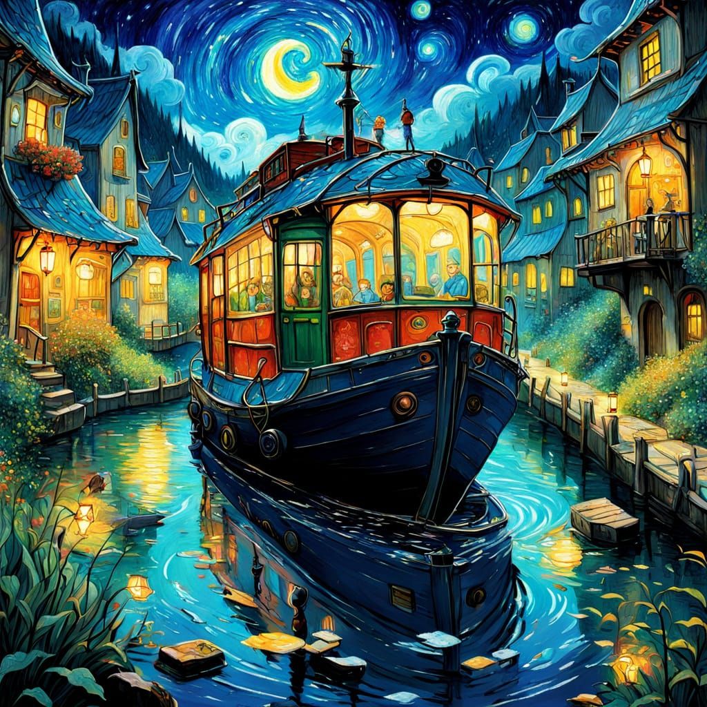 Whimsical Sci-Fi Fairytale in Studio Ghibli Style