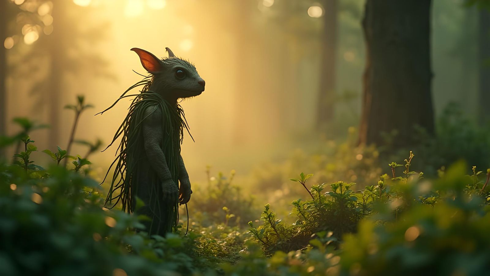 Forest Guardian: A Small Elf in Leaf Clothing