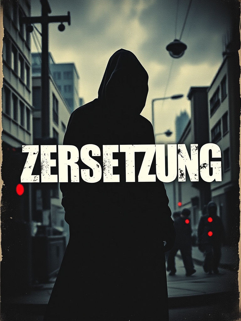 Zersetzung: Shadowy Figure in Modern Urban Landscape
