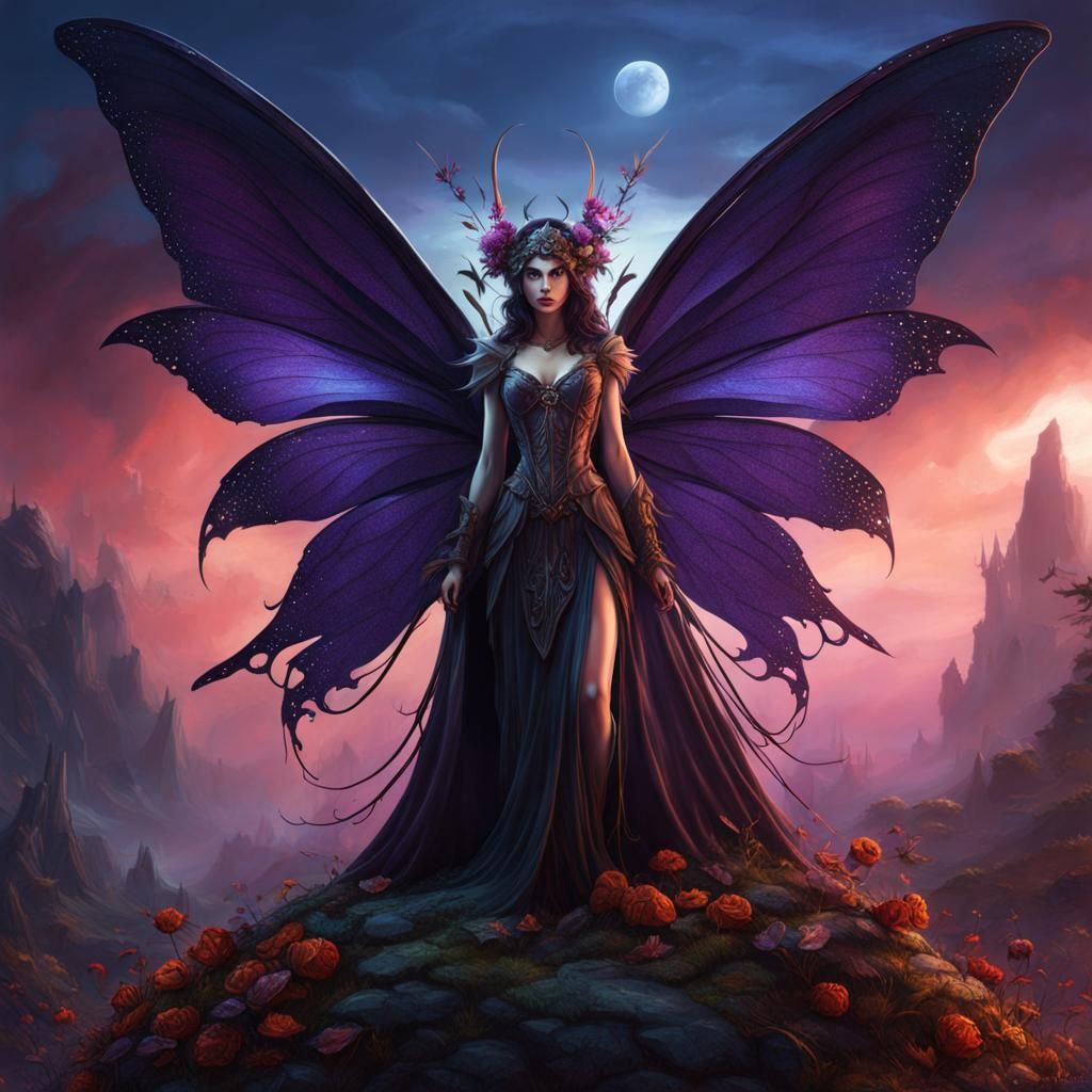 Death as a Fairy in Detailed Matte Painting