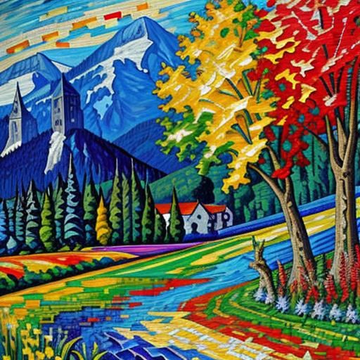 Lord of the Rings: Neo-Impressionist Mosaic Patchwork