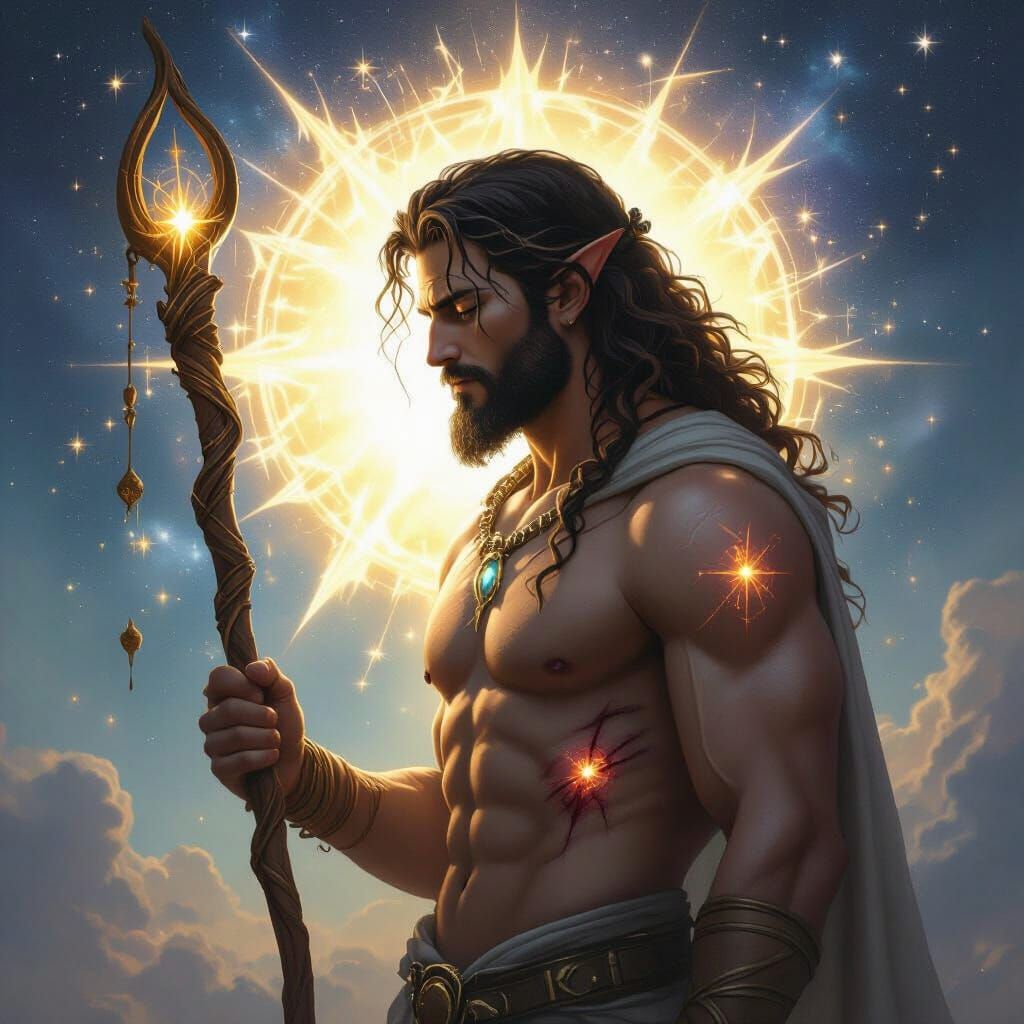 Chiron the Wounded Healer in Cosmic Fantasy Art