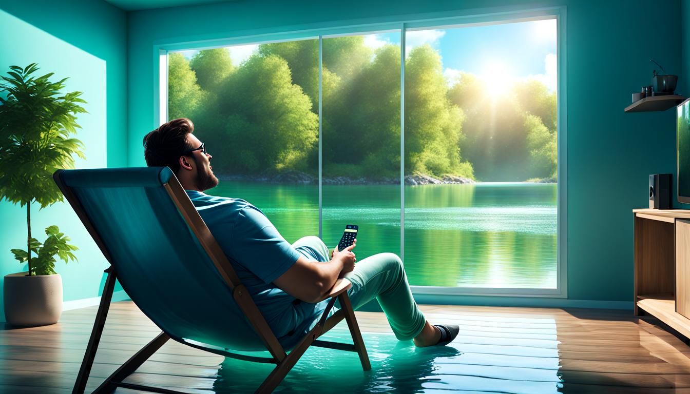 Surreal Summer: Man Watching TV as Room Floods