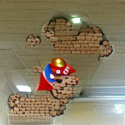 Classic Video Game Hero in Vibrant Colors