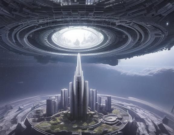 Utopian World Inside a Dyson Sphere