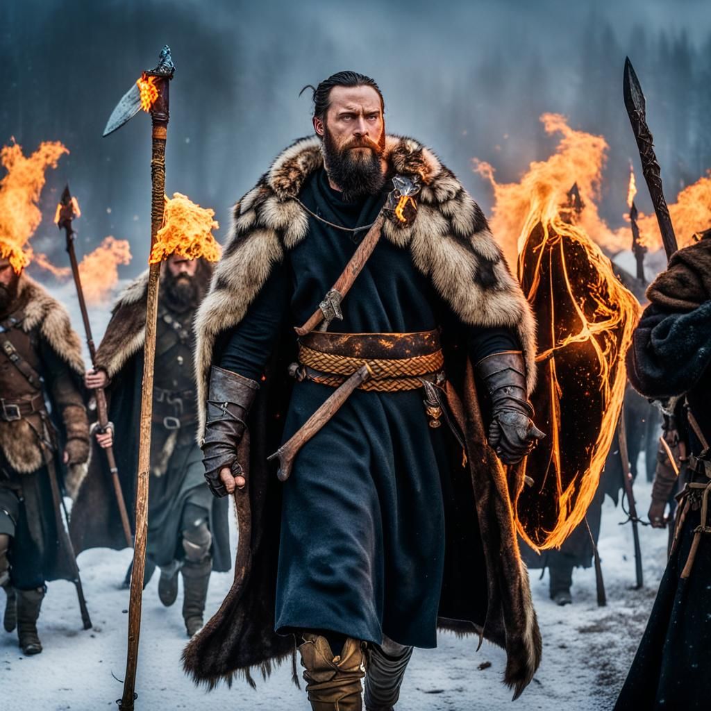 Viking Warrior Readies for Battle Against Cultist Horrors