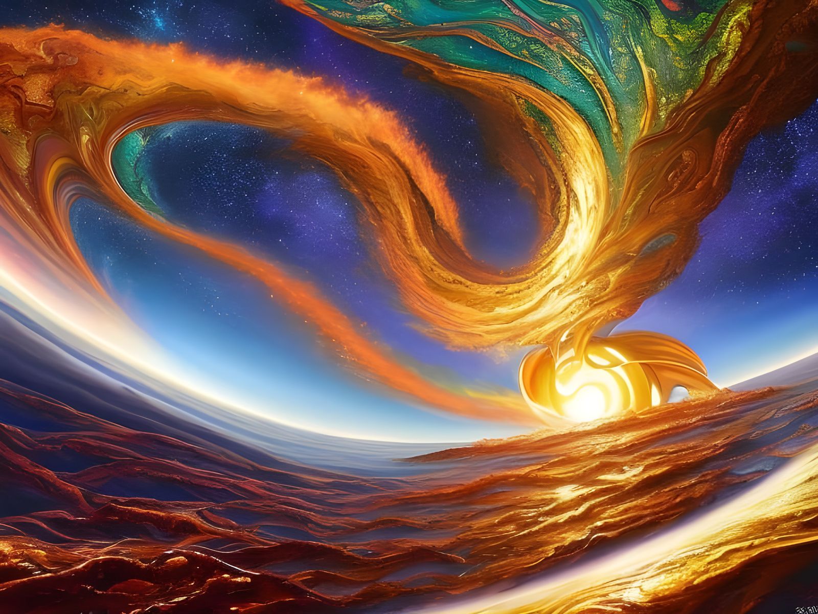 Miracle Swirl: Space-Time Convergence in Metallic Burst