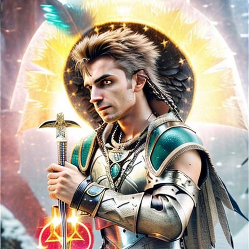 Detailed Falcon in Leather Armor with Runes