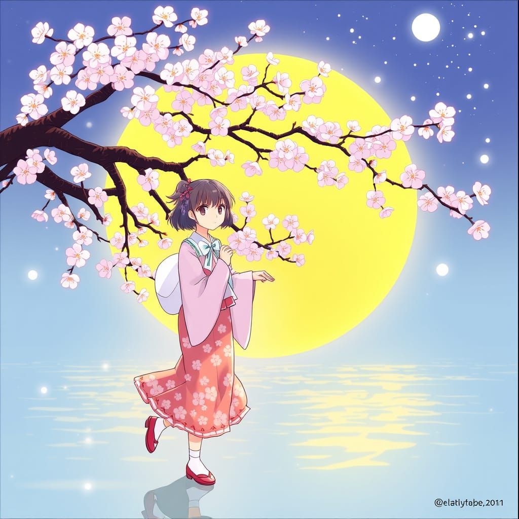 Dynamic Sakura-Themed Image Evokes Spring's Energy
