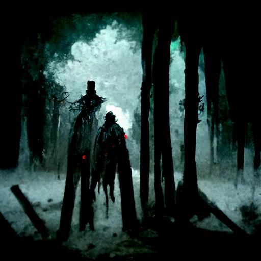 Sinister Haunted Woods: A Gothic Art Vision