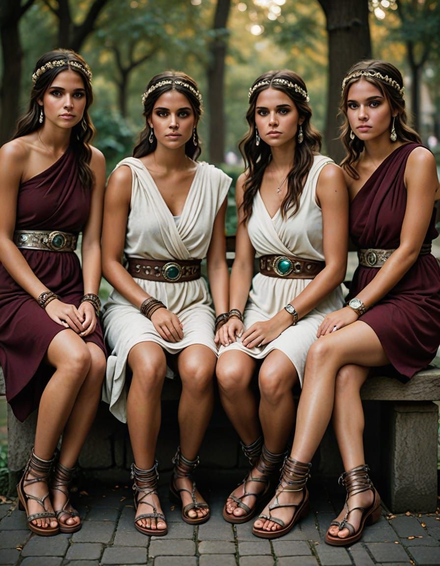 Roman Goddesses Unite: Sorority Sisters in Togas