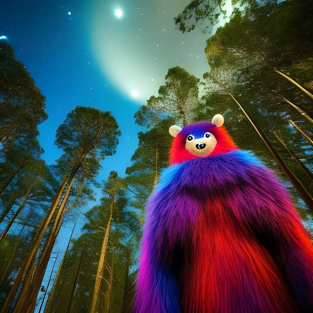 Happy Monster Family Portrait in Gothic Style